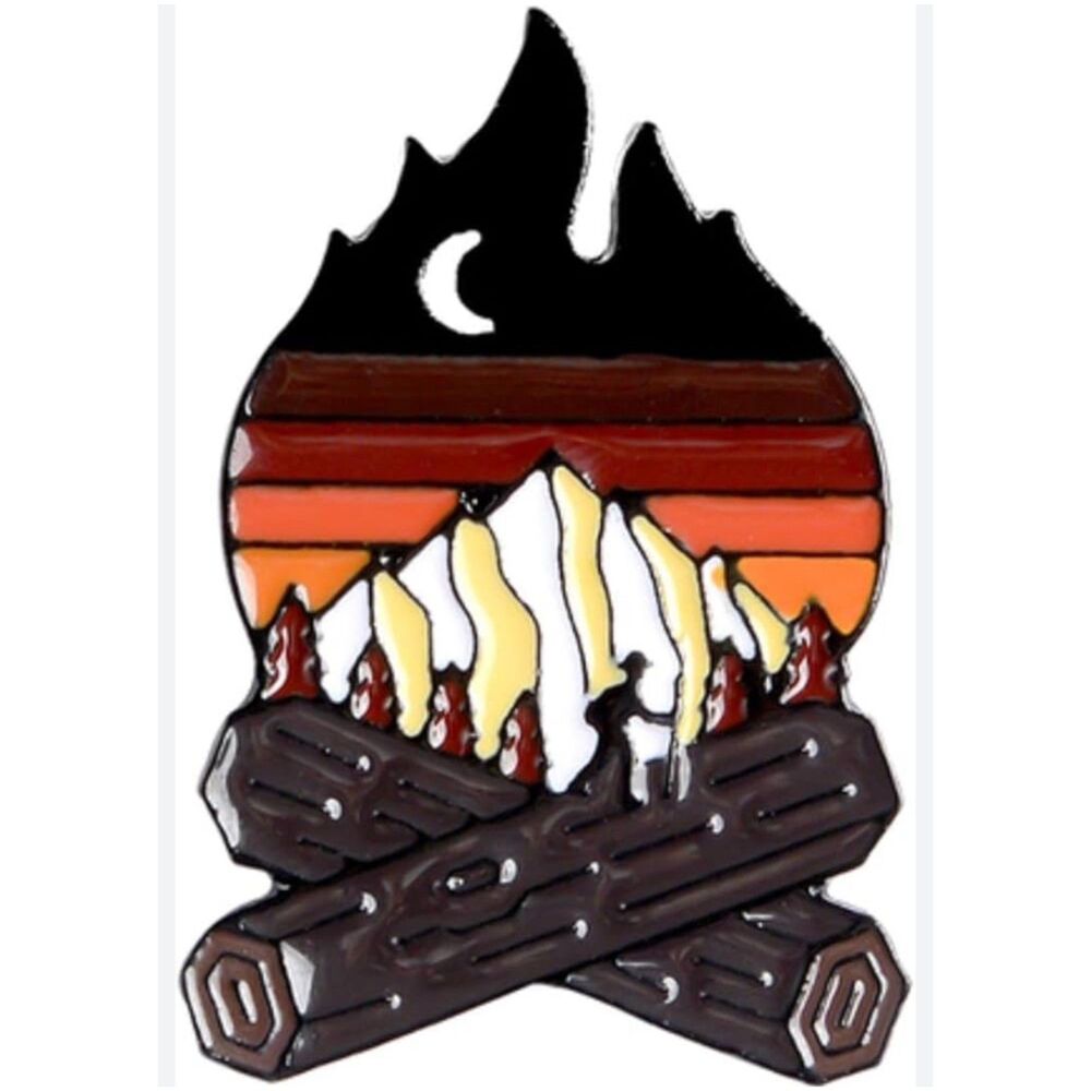 Campfire Nature Mountain Enamel Pin Badge